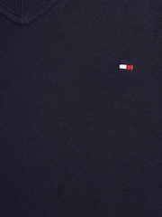 Tommy Hilfiger Blue V-Neck Jumper - Image 6 of 6
