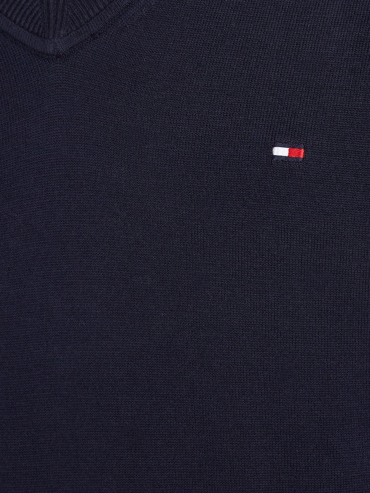Tommy Hilfiger Blue V-Neck Jumper - Image 6 of 6