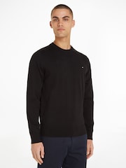 črna - Tommy Hilfiger 1985 okrogel ovratnik; z okroglim ovratnikom pulover - Slika 1 iz 6