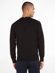 črna - Tommy Hilfiger 1985 okrogel ovratnik; z okroglim ovratnikom pulover - Slika 2 iz 6