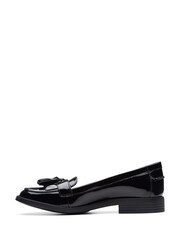 Clarks Black Standard Fit (D) Patent Leather Loafer Shoes - Image 2 of 7