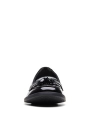 Clarks Black Standard Fit (D) Patent Leather Loafer Shoes - Image 6 of 7