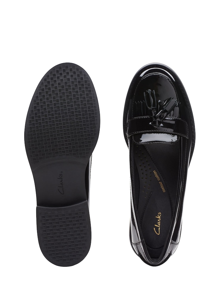 Clarks Black Standard Fit (D) Patent Leather Loafer Shoes - Image 7 of 7 Clarks Black Standard Fit (D) Patent Leather Loafer Shoes - Image 7 of 7
