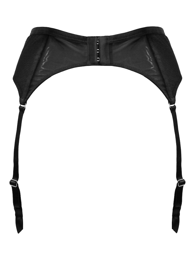 Pour Moi Black/Fuchsia Icon Deep Suspenders - Image 4 of 4