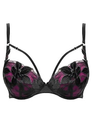 Pour Moi Black Icon Padded Underwired Plunge Bra - Image 3 of 4
