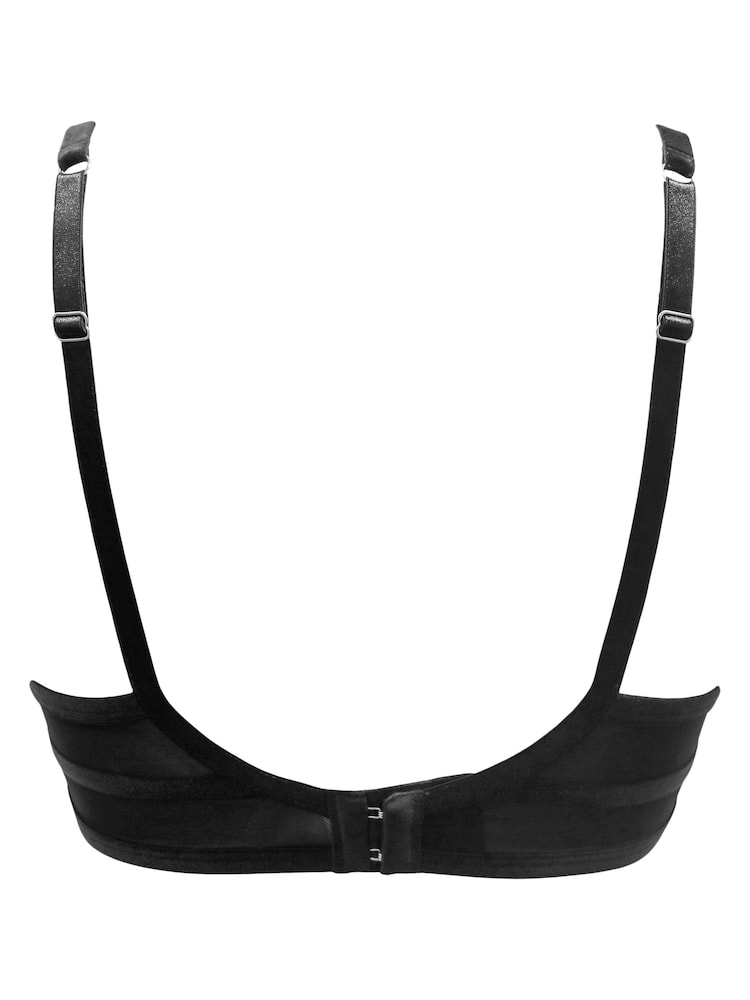 Pour Moi Black Icon Padded Underwired Plunge Bra - Image 4 of 4