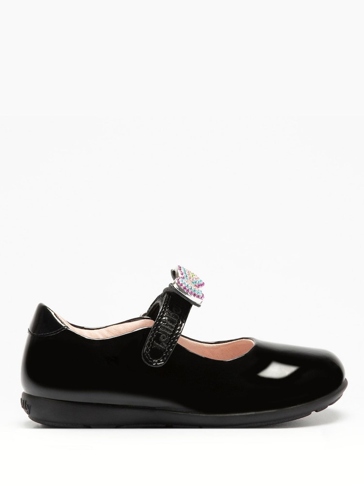 Buy Lelli Kelly Wide Fit Removeable Rainbow Heart Dolly Black