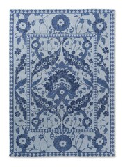 Laura Ashley Blue Newborough 100% Cotton Chenille Rug - Image 2 of 3
