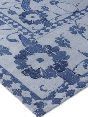 Laura Ashley Blue Newborough 100% Cotton Chenille Rug - Image 3 of 3