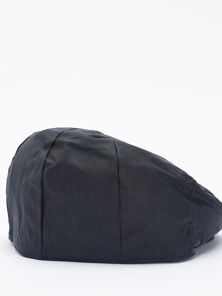 Barbour® Navy Wax Flat Cap - Image 1 of 2