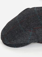 Barbour® Charcoal Grey Charcoal Grey Cairn Flat Cap - Image 3 of 5