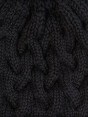 Barbour® International Drift Cable Knit Logo Pom Beanie Hat - Image 4 of 4