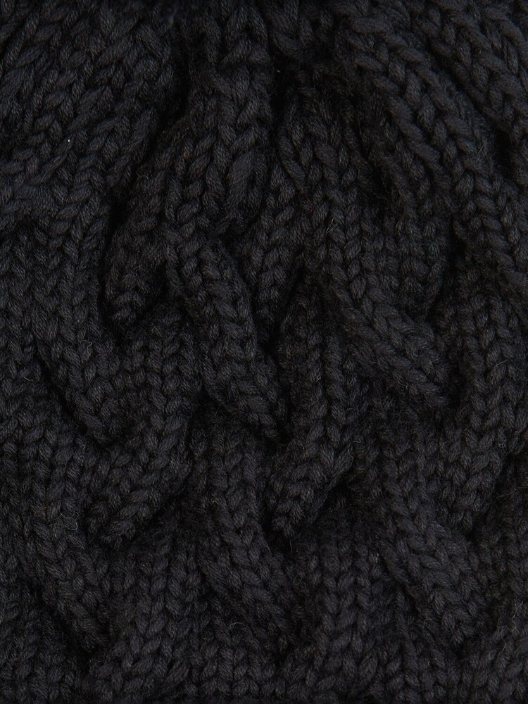 Barbour® International Drift Cable Knit Logo Pom Beanie Hat - Image 4 of 4