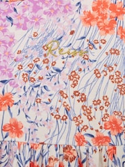 Reiss Pink Print Dahlia 4-9 yrs Floral Print Jersey Dress - Image 6 of 6