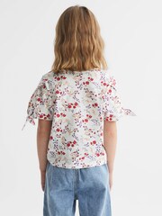 Reiss Multi Tally Printed Cotton T-Shirt - Image 5 of 6