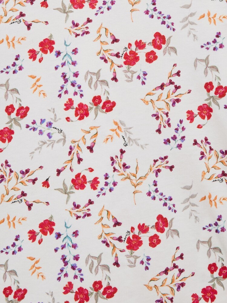 Reiss Multi Tally Printed Cotton T-Shirt - Image 6 of 6