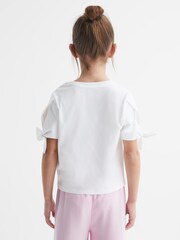 Reiss Pink Print Tally Senior Printed Cotton T-Shirt - Image 5 of 6