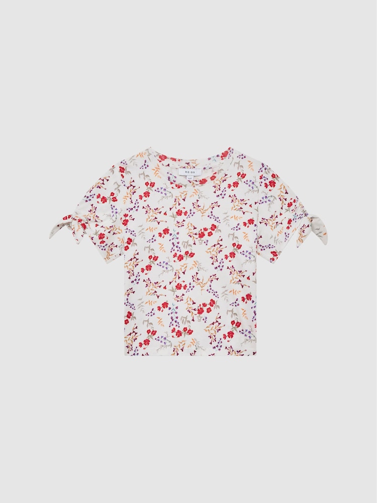 Reiss Multi Tally Printed Cotton T-Shirt - Image 2 of 6