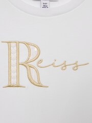 Reiss White Tally 4-9 yrs Printed Cotton T-Shirt - Image 7 of 7