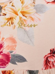 Reiss Pink Dahlia 9-12 yrs Floral Print Jersey Dress - Image 6 of 6