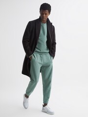 Reiss Fern Green Ali Garment Dye Joggers - Image 6 of 6