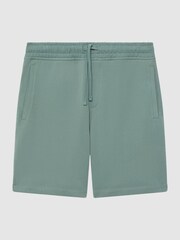 Reiss Fern Green Henry Garment Dye Jersey Shorts - Image 2 of 5