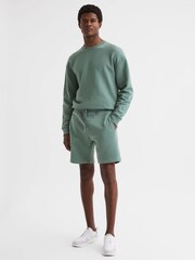 Reiss Fern Green Henry Garment Dye Jersey Shorts - Image 3 of 5