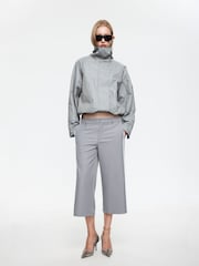 Lioness Silver Shoreline High Neck Cropped Windbreaker - Image 1 of 5