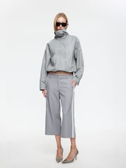 Lioness Silver Shoreline High Neck Cropped Windbreaker - Image 2 of 5