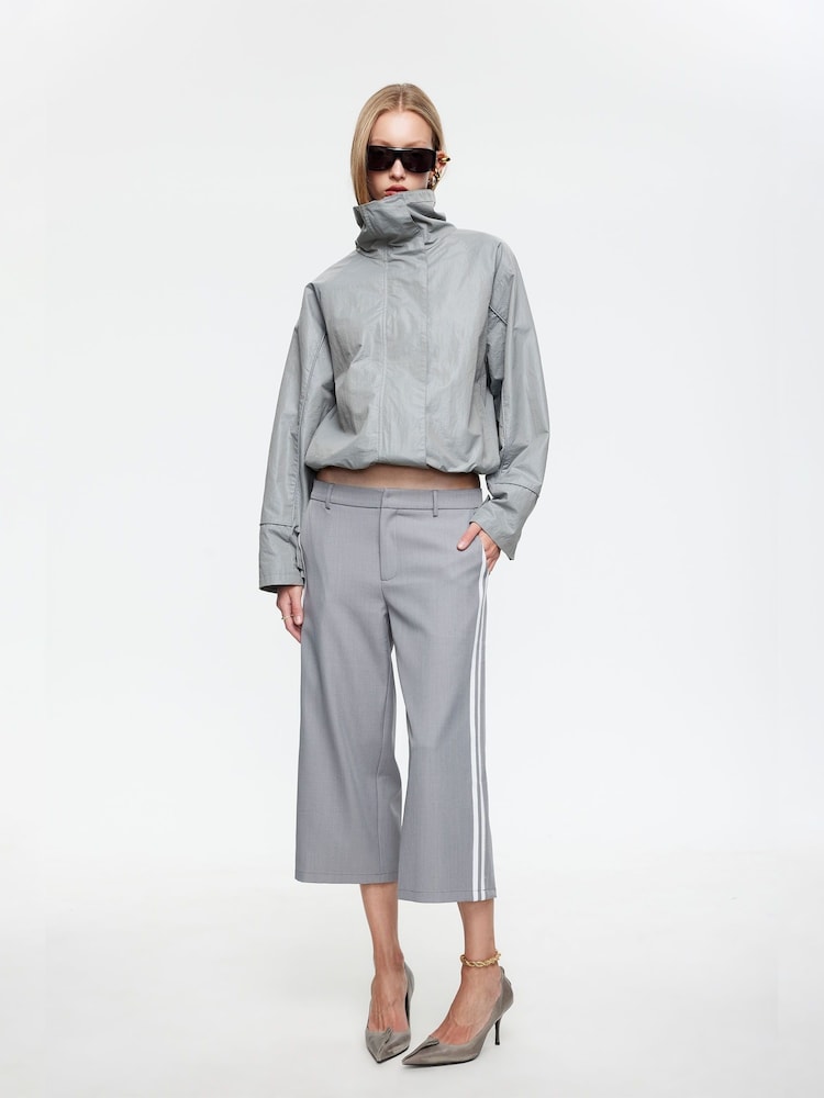 Lioness Silver Shoreline High Neck Cropped Windbreaker - Image 2 of 5