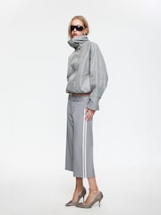 Lioness Silver Shoreline High Neck Cropped Windbreaker - Image 3 of 5