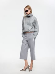 Lioness Silver Shoreline High Neck Cropped Windbreaker - Image 4 of 5