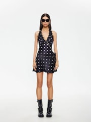 Lioness Black Harmony Sheer Lace Midi Dress - Image 1 of 5