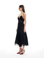 Lioness Black Harmony Sheer Lace Midi Dress - Image 7 of 7