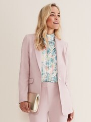 Phase Eight Pink Petite Eira Fitted Blazer - Image 1 of 6