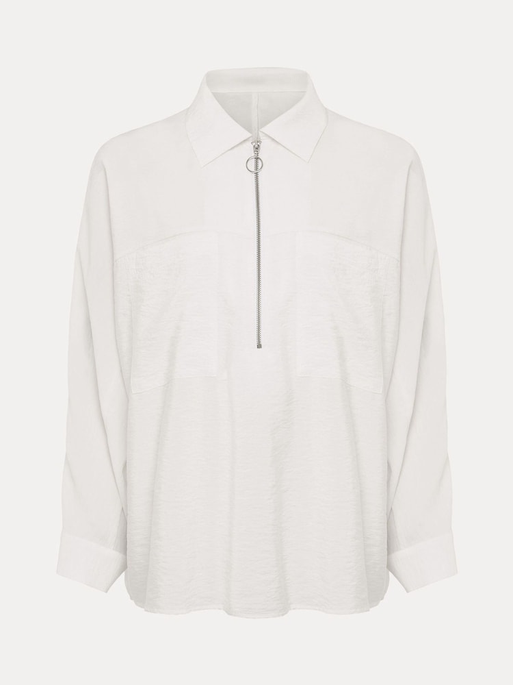 Phase Eight White Zip Front Cynthia Blouse - Image 6 of 6