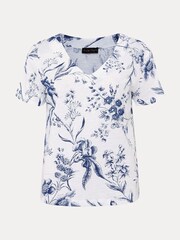 Phase Eight Natural Ryley Floral 100% Cotton Top - Image 6 of 6
