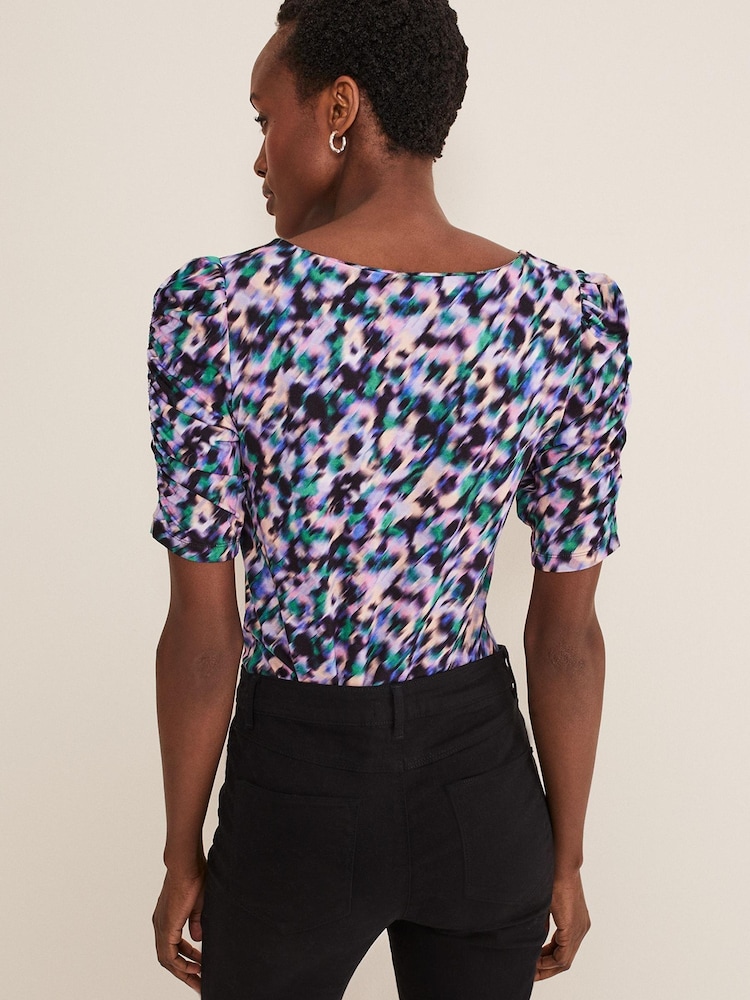 Phase Eight Blue Sasha Jersey Top - Image 2 of 6