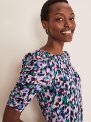 Phase Eight Blue Sasha Jersey Top - Image 4 of 6