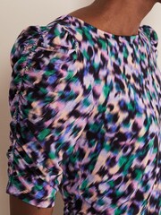 Phase Eight Blue Sasha Jersey Top - Image 5 of 6