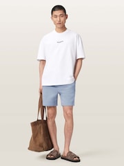 AllSaints Blue Asher Sweatshirt Shorts - Image 5 of 7