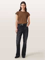 AllSaints Brown Anna T-Shirt - Image 3 of 7