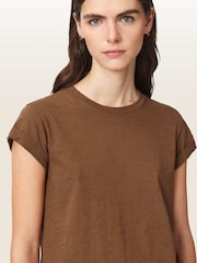 AllSaints Brown Anna T-Shirt - Image 5 of 7