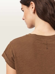 AllSaints Brown Anna T-Shirt - Image 6 of 7