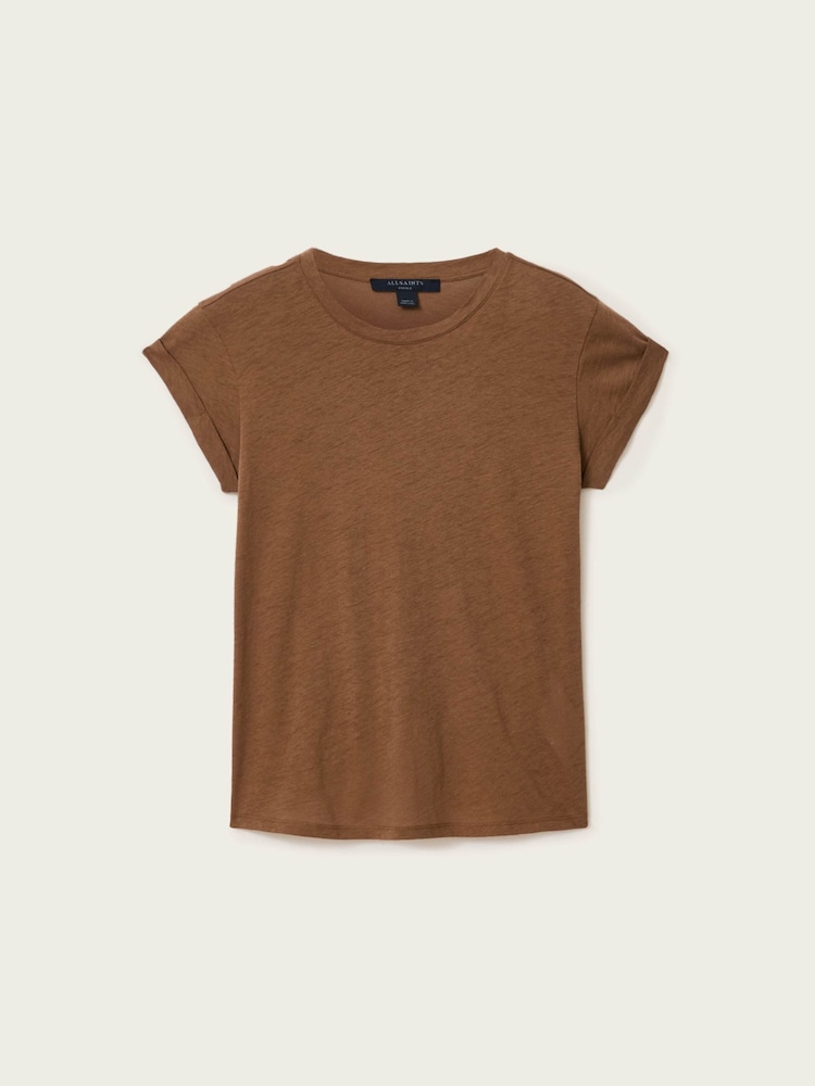 AllSaints Brown Anna T-Shirt - Image 7 of 7