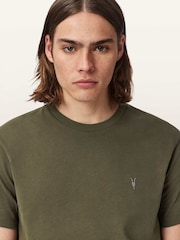 AllSaints Green Dexter Short Sleeve Crew Neck T-Shirt - Image 3 of 6