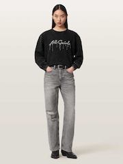 AllSaints Black Chains Pippa Sweatshirt - Image 3 of 8