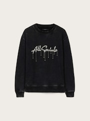 AllSaints Black Chains Pippa Sweatshirt - Image 7 of 8