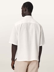 AllSaints Cream Avia Short Sleeve Shirt - Image 6 of 8