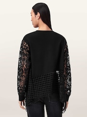 AllSaints Black Malorie Long Sleeve Top - Image 4 of 5